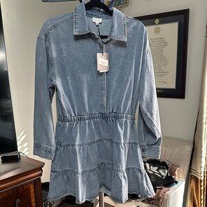 Le Lis Light Blue Denim Dress